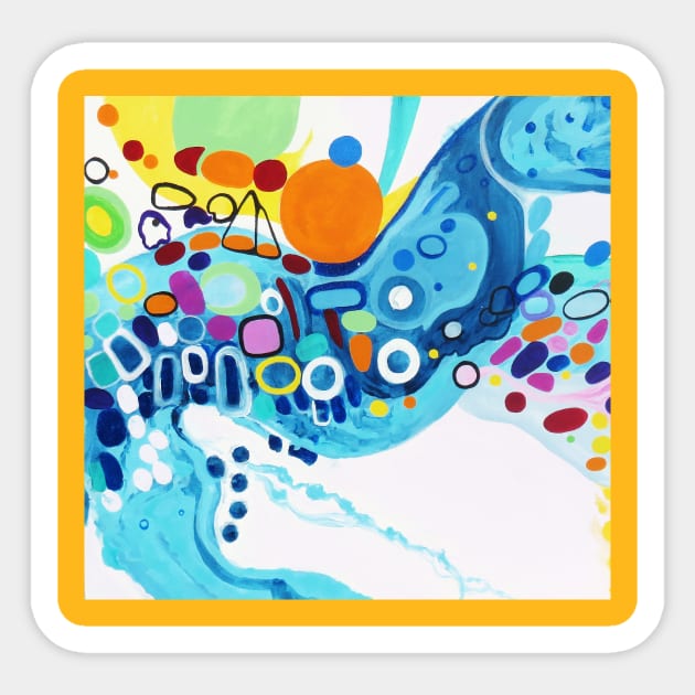 Jelly Bean Belly of Easter 2 Abstract Art Sticker by Encino